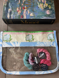 Load image into Gallery viewer, Self finishing Roses Needlepoint Canvas Thread Pouch Bag
