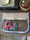 Load image into Gallery viewer, Self finishing Roses Needlepoint Canvas Thread Pouch Bag
