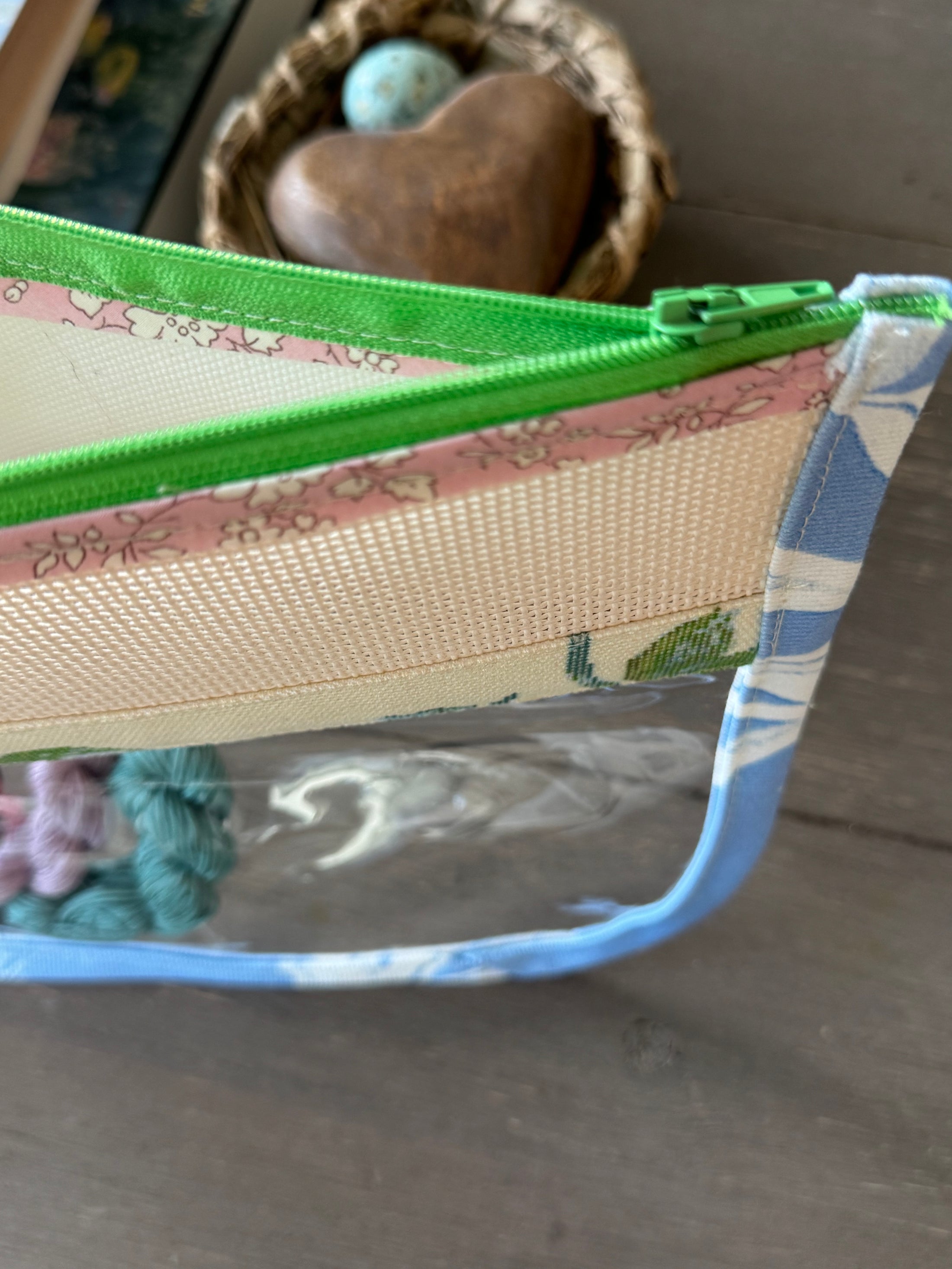 Self finishing Roses Needlepoint Canvas Thread Pouch Bag