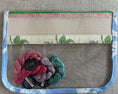 Load image into Gallery viewer, Self finishing Roses Needlepoint Canvas Thread Pouch Bag
