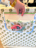 Load image into Gallery viewer, Self finishing Roses Needlepoint Canvas Thread Pouch Bag
