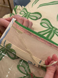 Load image into Gallery viewer, Self finishing Roses Needlepoint Canvas Thread Pouch Bag
