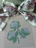 Load image into Gallery viewer, Needlepoint Canvas on 13 Roses Zweigart Mono Deluxe Mesh Embroidery with finished Liberty of London fabric on the edges

