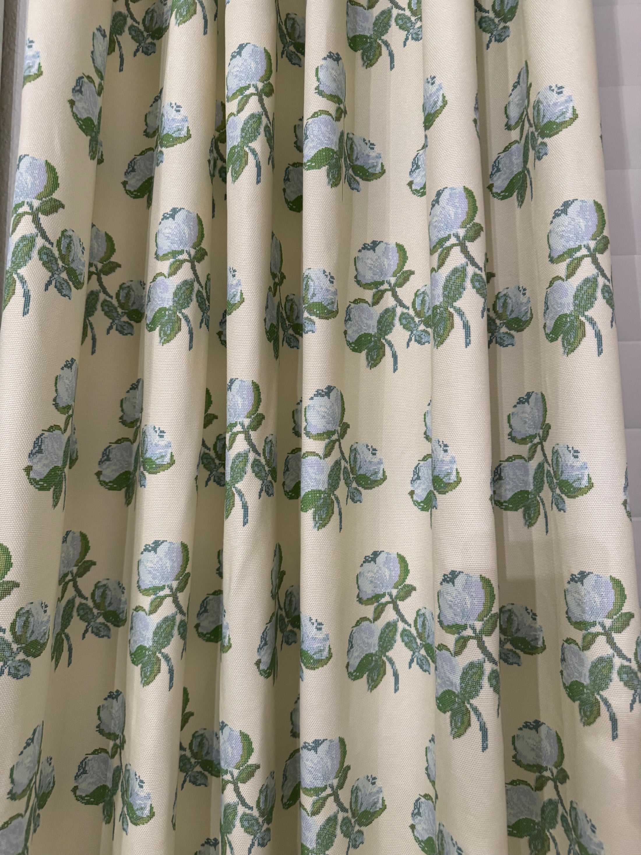 Custom Made Drapery Bowood New England Roses Fabric