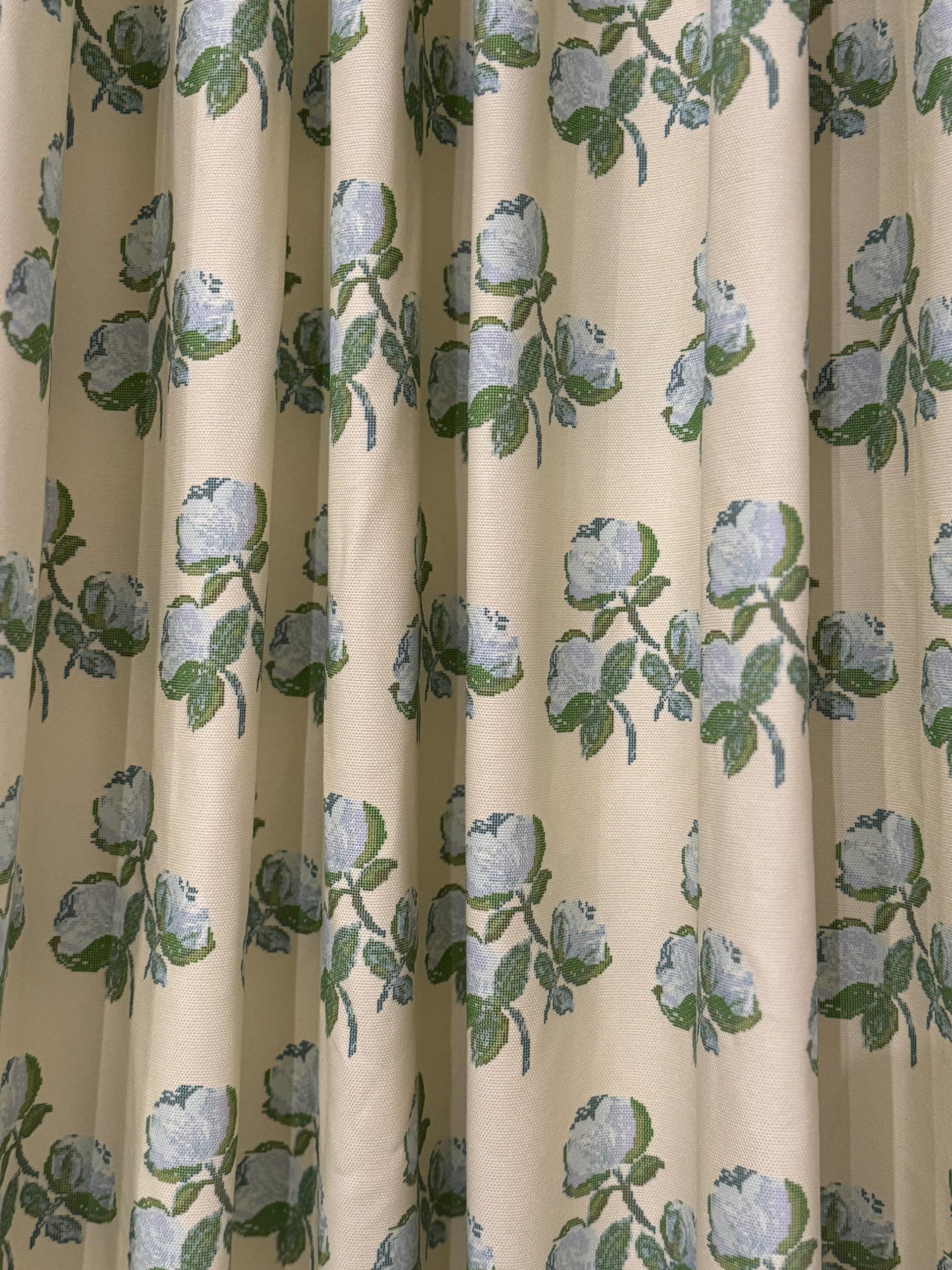 Custom Made Drapery Bowood New England Roses Fabric