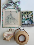 Load image into Gallery viewer, Needlepoint ART Canvas on 13 Dior Dress Dior Vintage Dress Zweigart Mono Deluxe Mesh Embroidery with finished Liberty of London fabric on the edges
