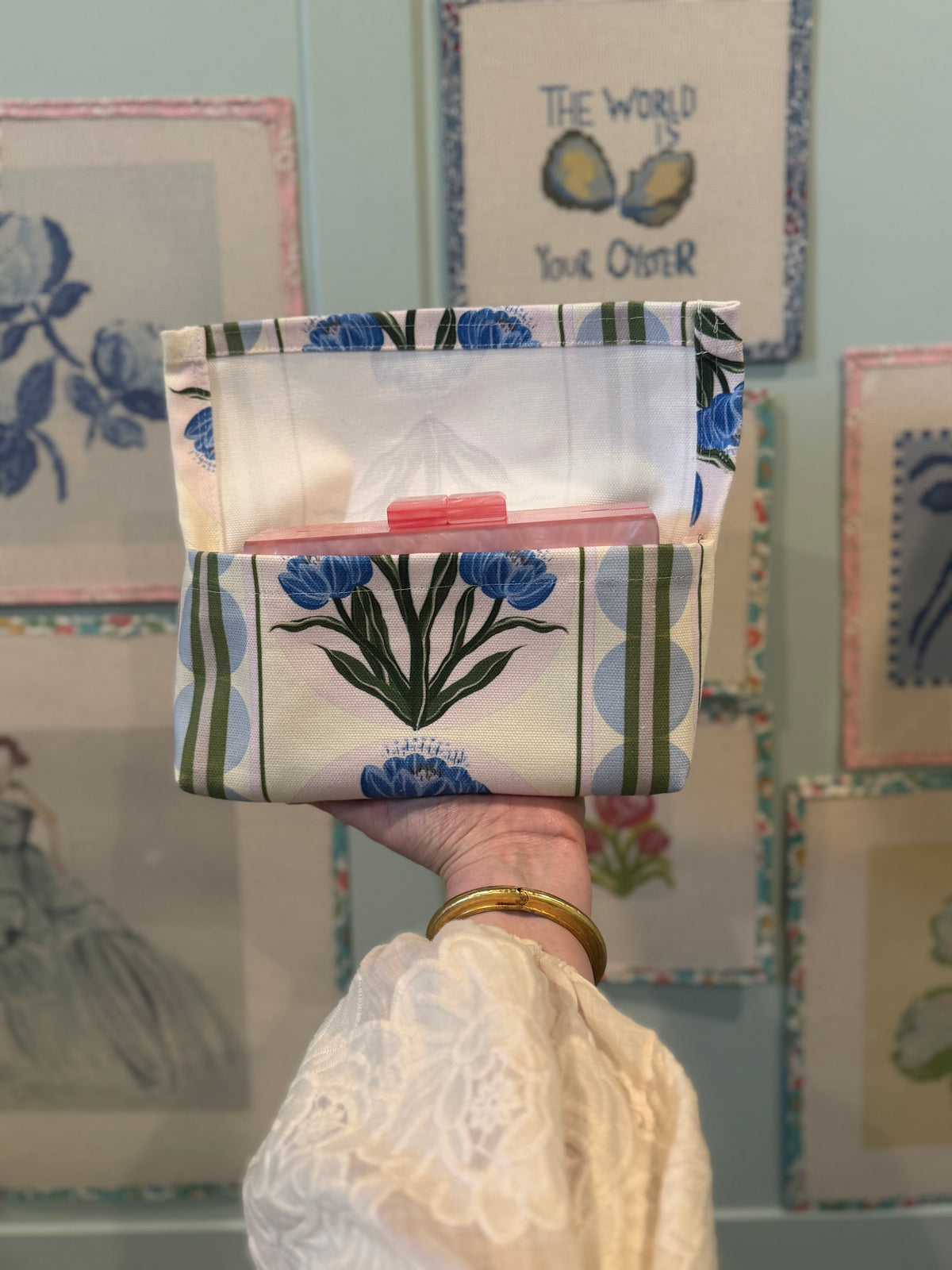 Self Finishing Needlepoint Acrylic Clutch