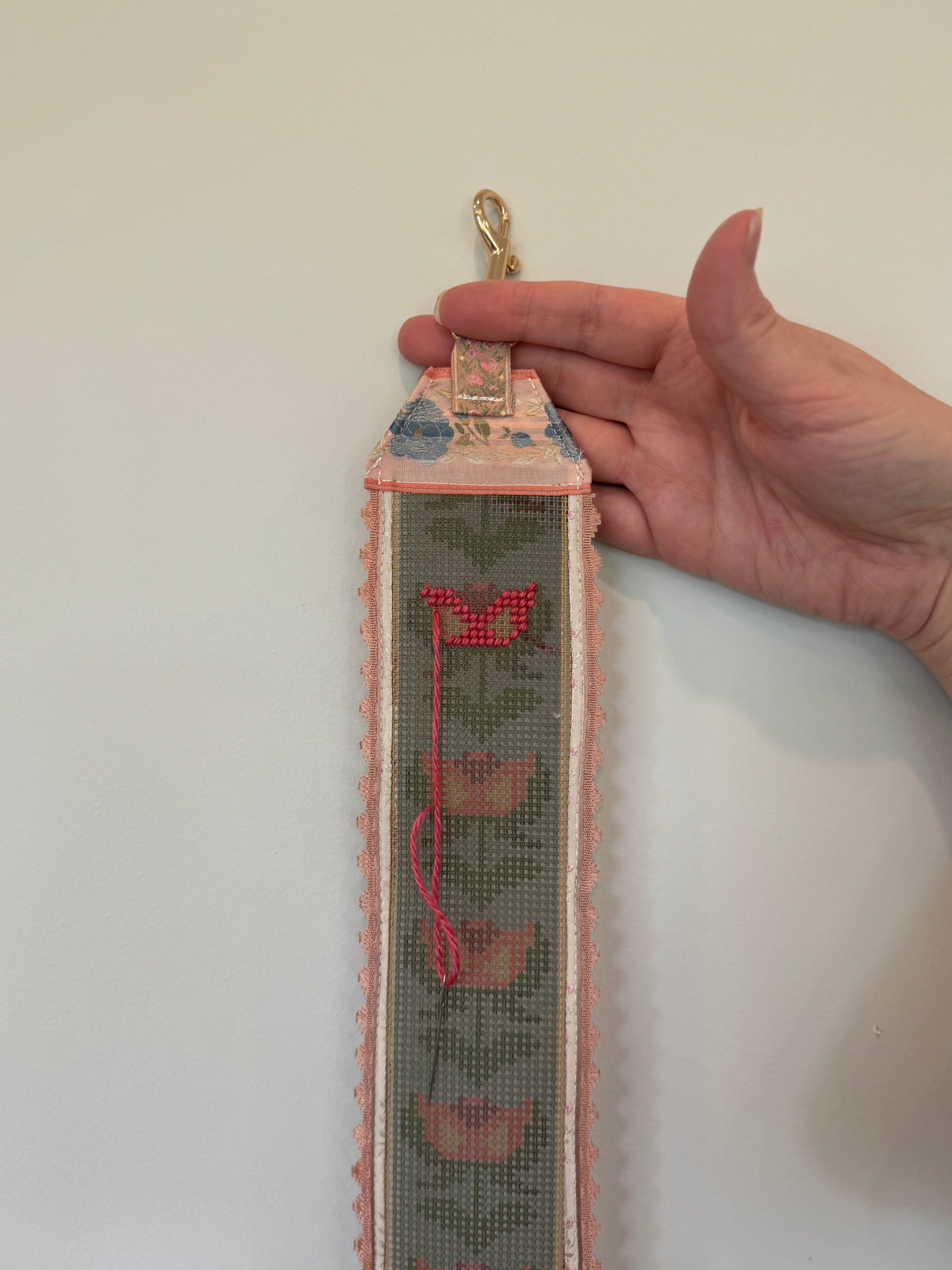 Stitch your Own French Ribbon Needlepoint Canvas Bag Strap