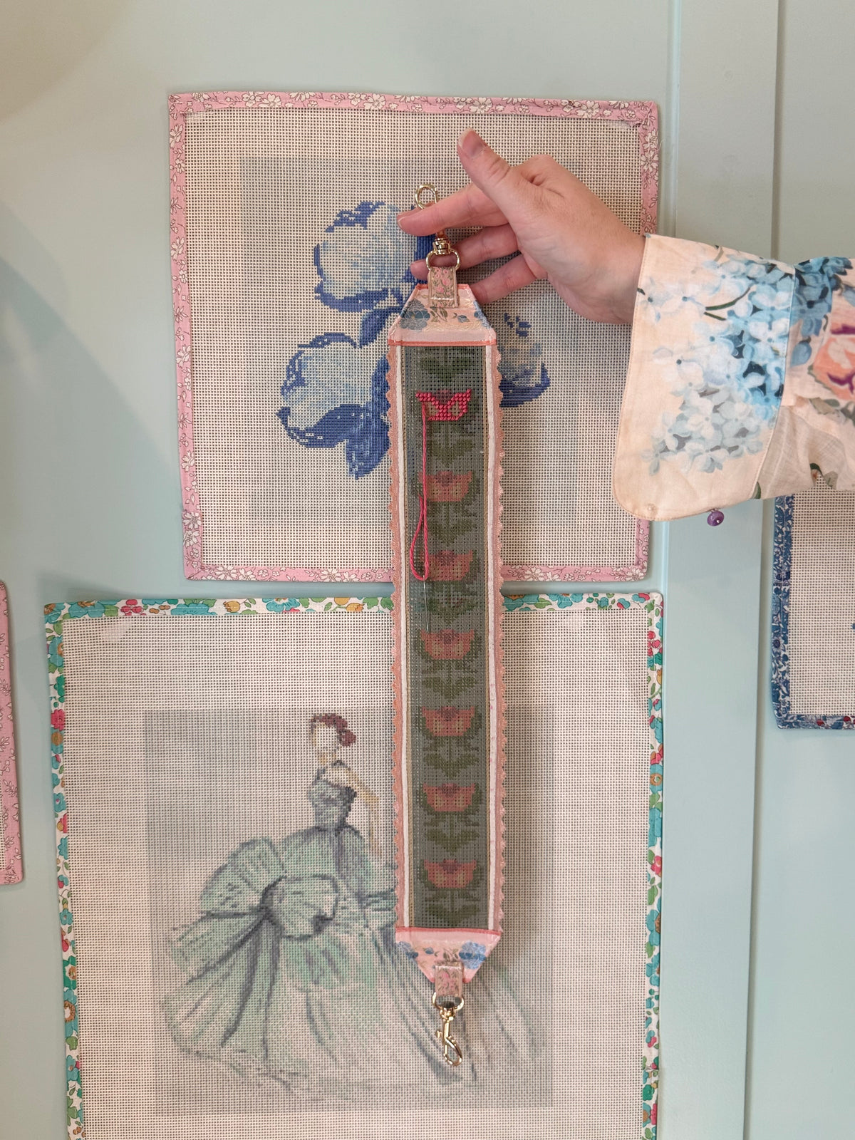 Stitch your Own French Ribbon Needlepoint Canvas Bag Strap