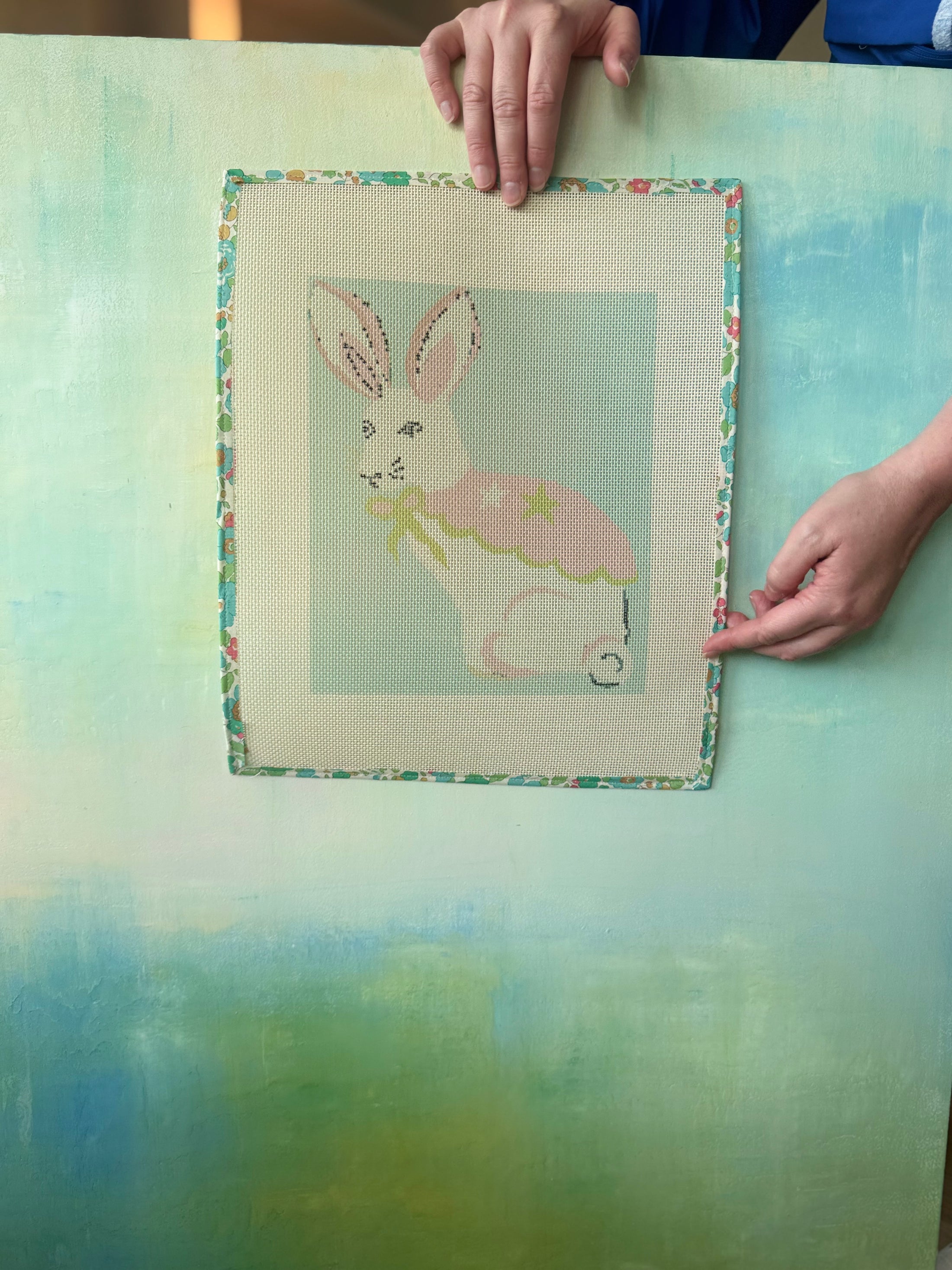 Magical Bunny Rabbit Needlepoint Canvas