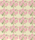 Load image into Gallery viewer, A one of a kind textile fabric repeating floral pattern featuring pink peony-like flowers with green leaves on a pale cream background.

