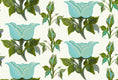 Load image into Gallery viewer, Trailing Rosebuds Aqua Fabric
