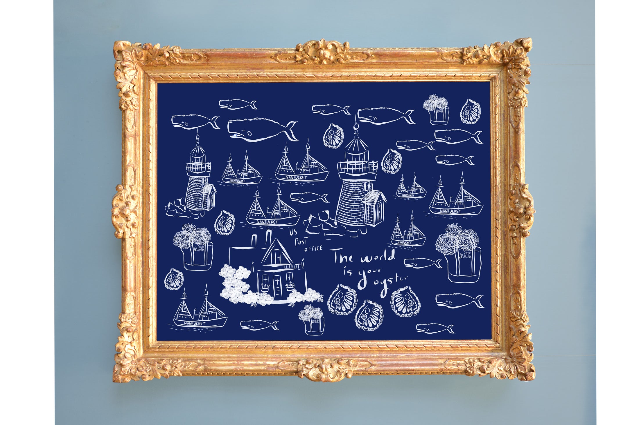 Nantucket Toile Print