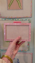 Load and play video in Gallery viewer, Self Finishing Needlepoint Acrylic Clutch
