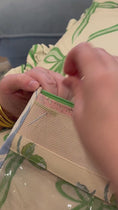 Load and play video in Gallery viewer, Self finishing Roses Needlepoint Canvas Thread Pouch Bag
