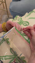 Load and play video in Gallery viewer, Self finishing Roses Needlepoint Canvas Thread Pouch Bag
