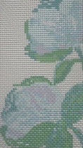 Load and play video in Gallery viewer, Needlepoint Canvas on 13 Roses Zweigart Mono Deluxe Mesh Embroidery with finished Liberty of London fabric on the edges
