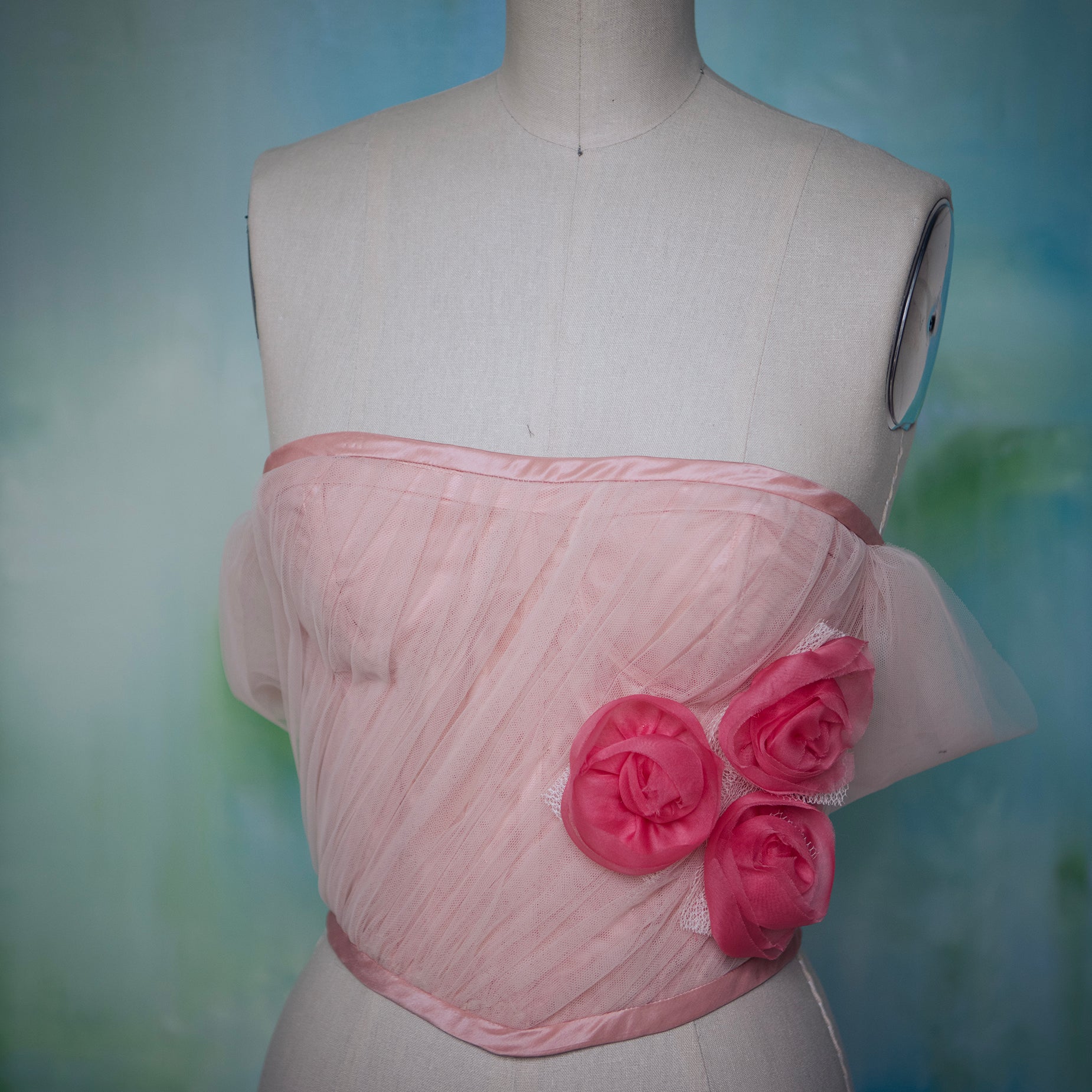 Romantic Antike Rose Corset Top