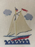 Load image into Gallery viewer, NEW Coastal Nantucket Sailboat Needlepoint Canvas
