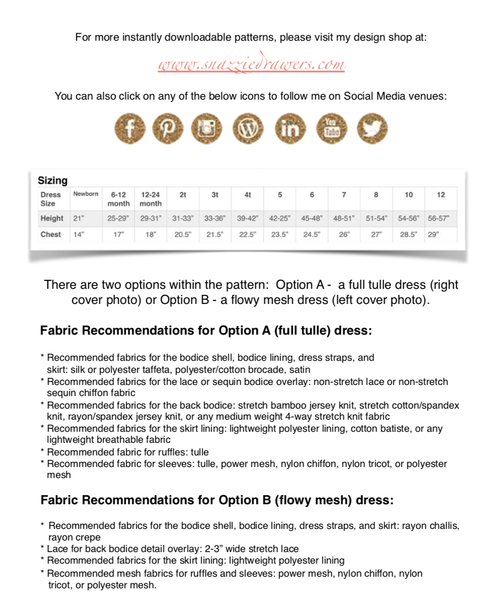Cake Dress Pattern