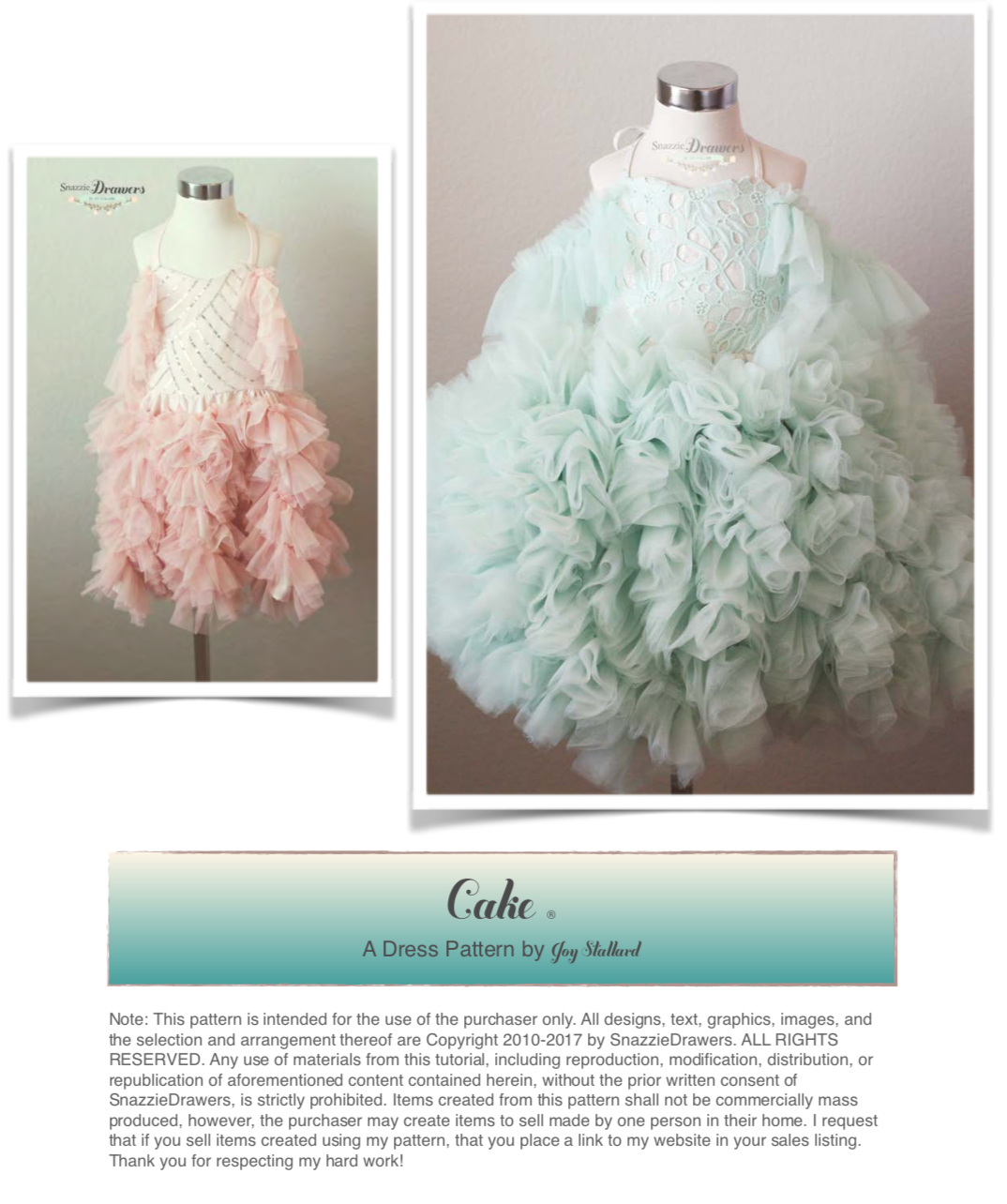 Cake Dress Pattern