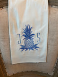 Load image into Gallery viewer, Pineapple Premium Luxury Monogrammed Personalized Guest Towel
