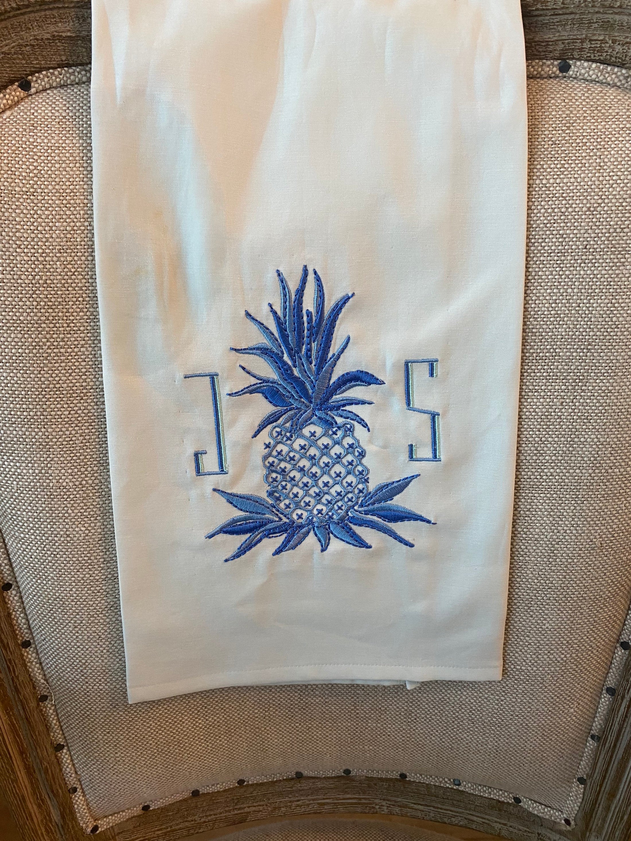 Pineapple Premium Luxury Monogrammed Personalized Guest Towel