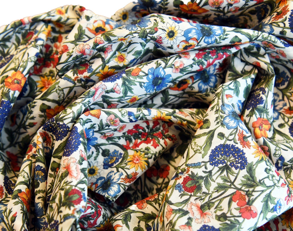 Liberty of London Rachel A Botanical Tana Lawn Fabric Premium 100% Cotton Fabric Sold by Yard