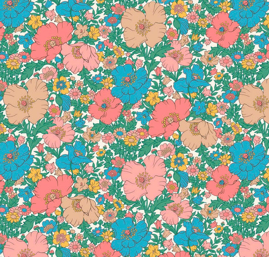 Liberty of London The Wonderful Fantastical New Meadow Song C Tana Lawn Fabric Premium 100% Cotton Fabric Sold by Yard