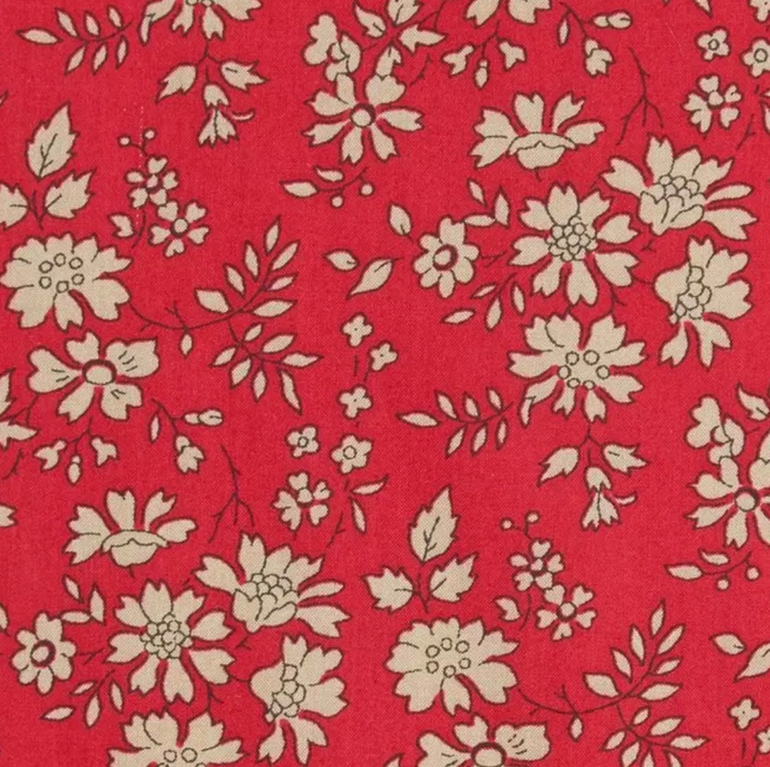 Liberty of London Capel F Tana Lawn Fabric Premium 100% Cotton Fabric Sold by Yard Rich Red