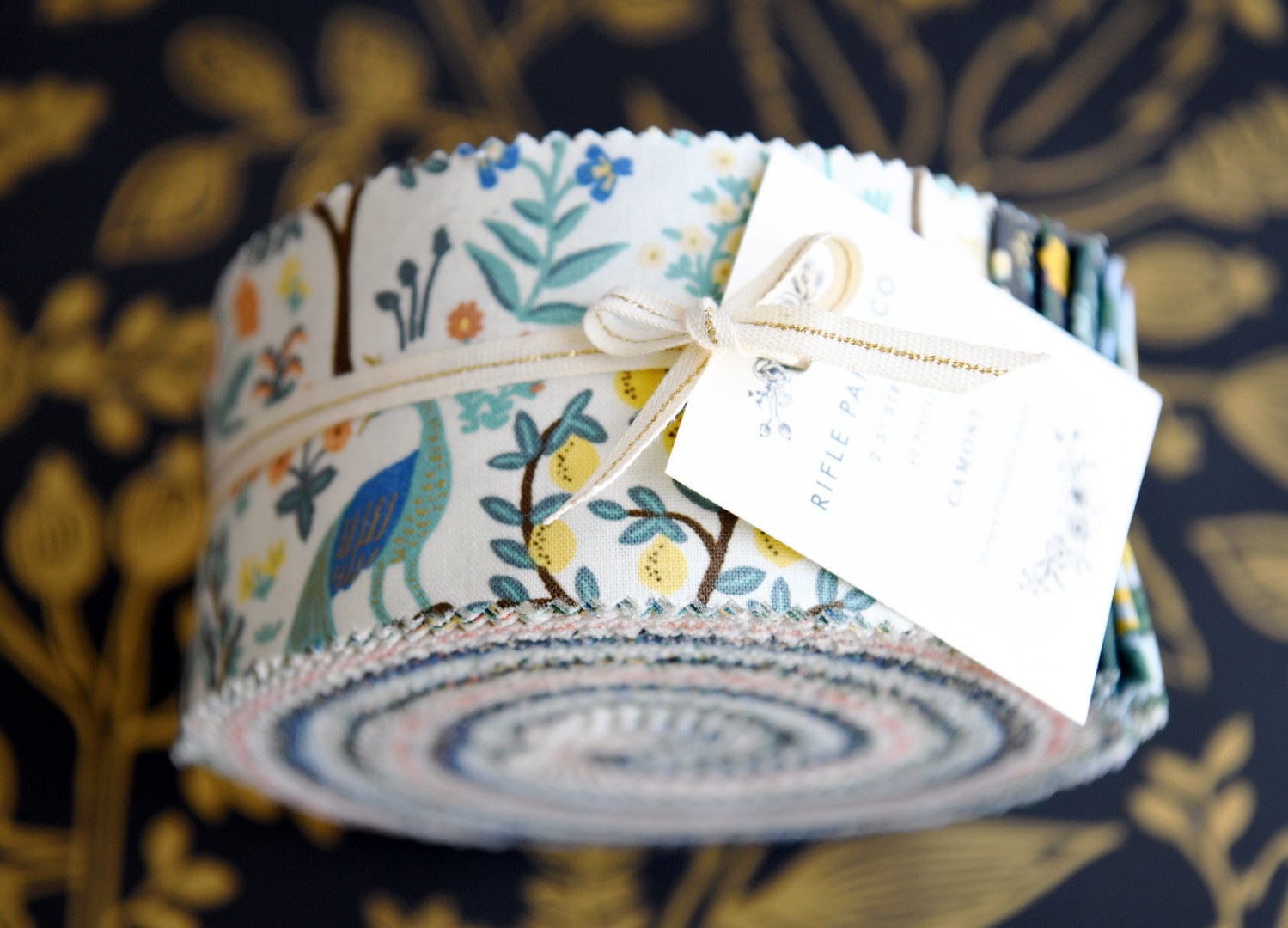 Rifle Paper Co Camont Collection Fabric Jelly Roll 40 2.5" 100% Cotton Strips Quilting